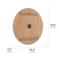 Whitewashed Wood Rustic Oversized Wall Clock (25")