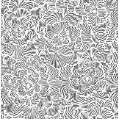 NuWallpaper Charcoal Saraya Peel & Stick Wallpaper