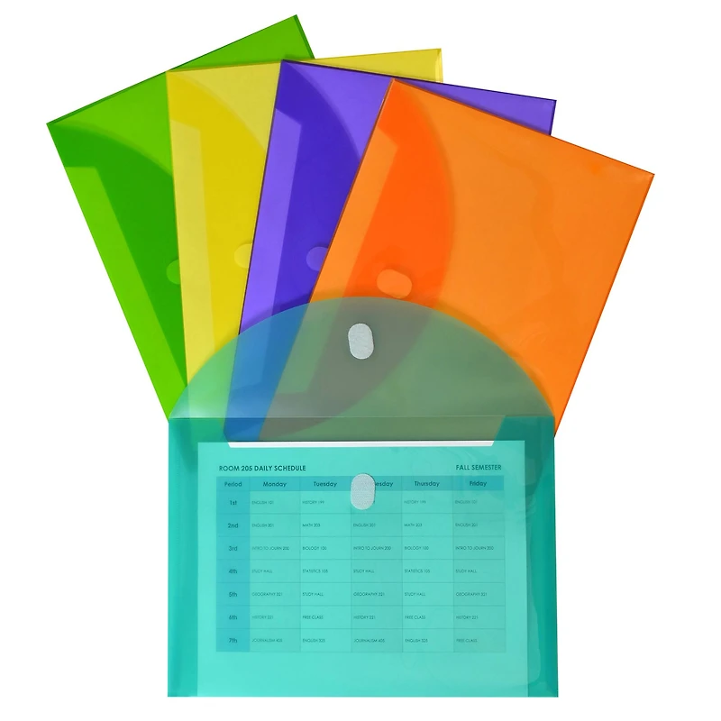 JAM Paper Poly XL Hook & Loop Closure Envelopes 8.5" x 11", 2 Packs of 10