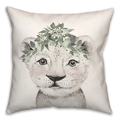 Soft Sage Cub 18" x 18" Throw Pillow