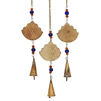 Brown Mango Wood Eclectic Style Windchime, 5" x 32"