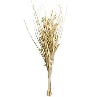 38" Beige & Green Dried Plant Floral Grass Bouquet Palm Leaf Natural Foliage
