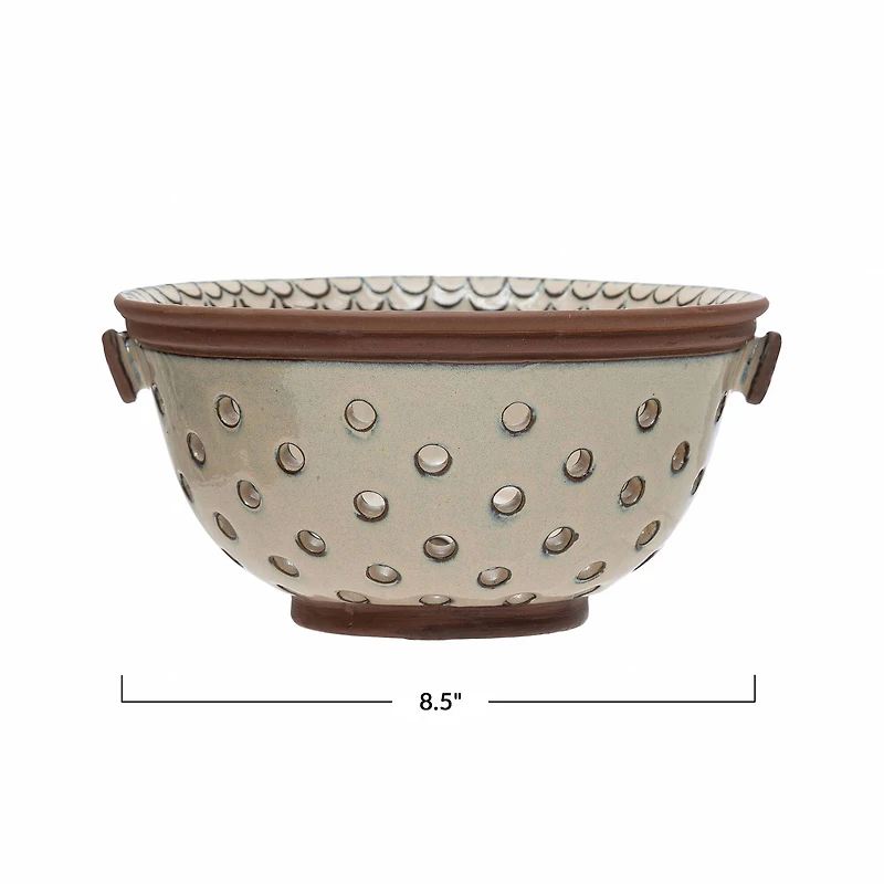 Hello Honey® 8.5" Reactive Glaze Stoneware Colander