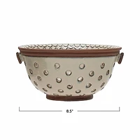 Hello Honey® 8.5" Reactive Glaze Stoneware Colander