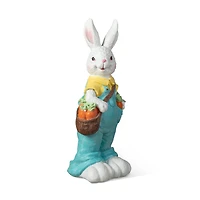 Glitzhome® 17.25" Easter Bunny Boy with Carrots Table Décor
