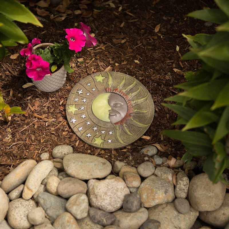 10.5" Celestial Glow-In-Dark Outdoor Stepping Stone