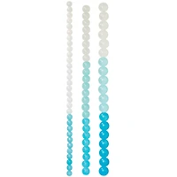 Aqua Ombre Glass Round Beads by Bead Landing™