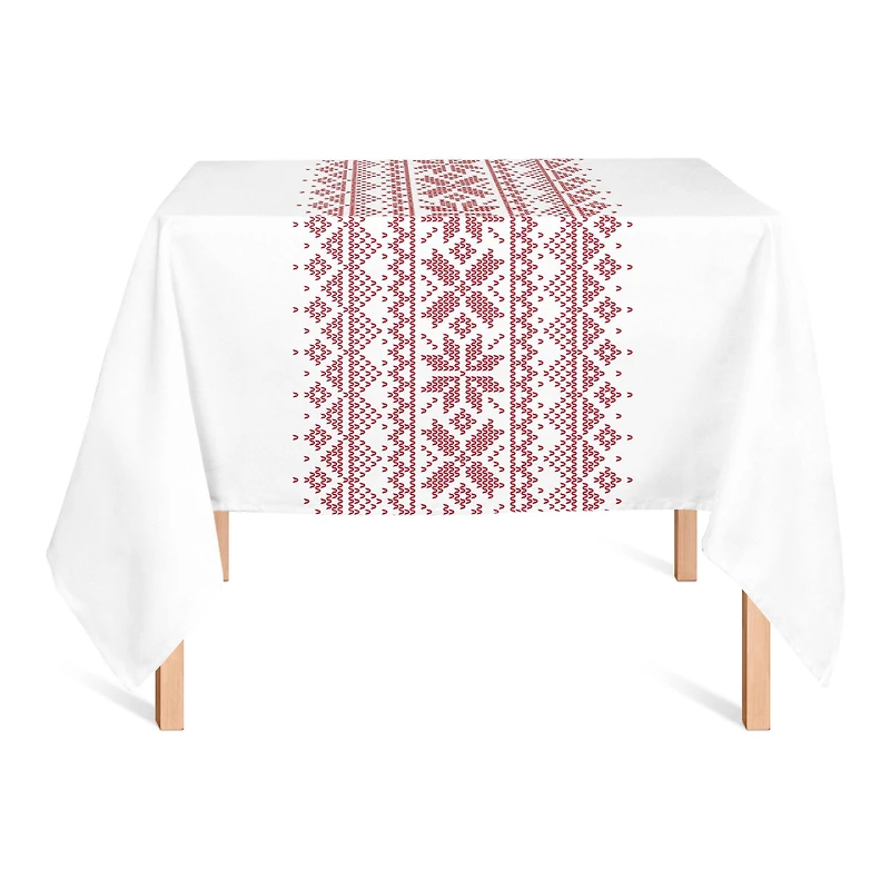 Knit Snowflakes 58x58 Tablecloth