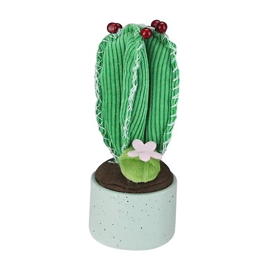 7" Artificial Plush Cactus in Pot Decoration