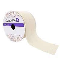 2.5" x 25ft. Muslin Wired Ribbon by Celebrate It™ Décor