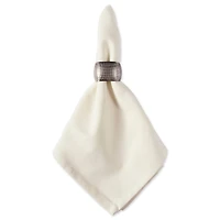 DII® Silver Textured Square Napkin Rings, 6ct.