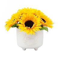 Flora Bunda® Sunflowers in Blessed Ceramic Planter