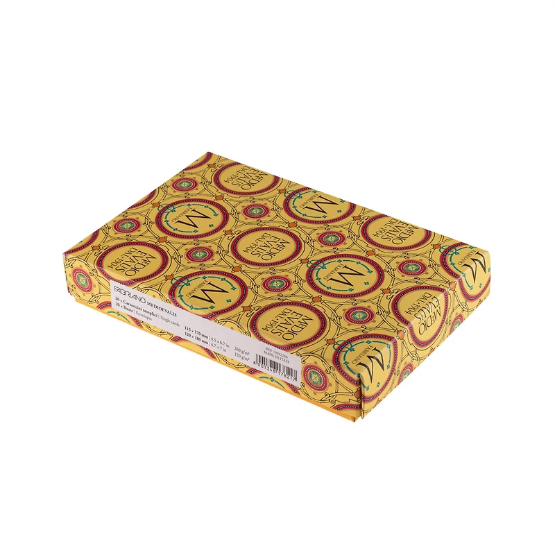 Fabriano 4.5" x 6.75" Medioevalis White Flat Cards & Envelopes, 20ct.