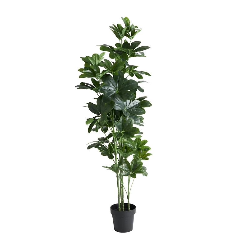 5ft. Potted Green Faux Foliage Artificial Money Tree