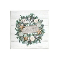 Stupell Industries Sea Life Holiday Peace Wreath Wall Plaque Art