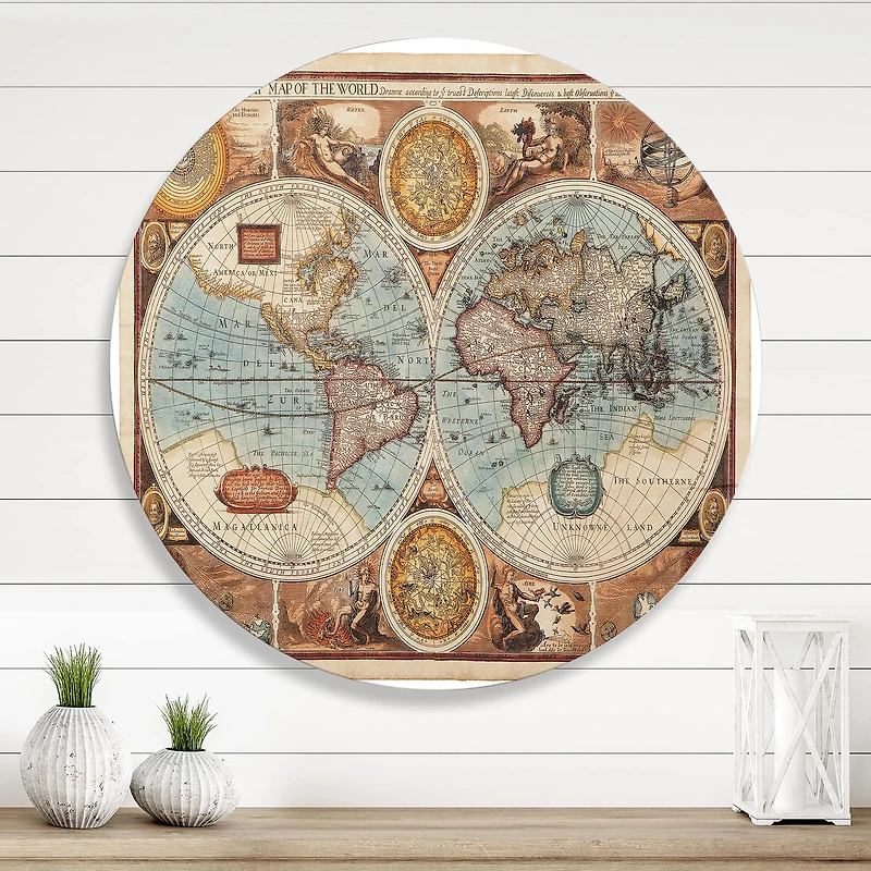 Designart - Ancient Map of The World VIII