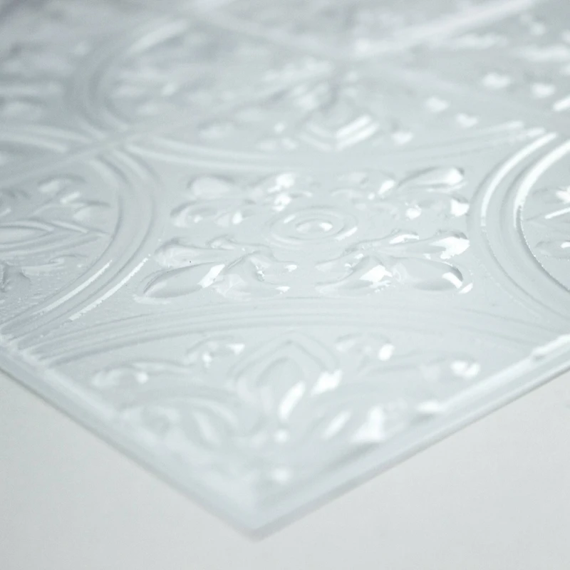 RoomMates Bright White Tin Tile Peel & Stick Backsplash