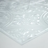 RoomMates Bright White Tin Tile Peel & Stick Backsplash