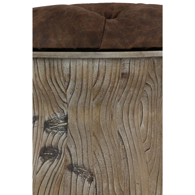 18" Chinese Fir Rustic Stool