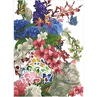 Diamond Dotz® Advanced Gilded Cat & Flowers Diamond Painting Kit