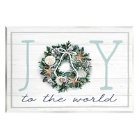 Stupell Industries Joy To The World Nautical Wreath Wall Plaque Art