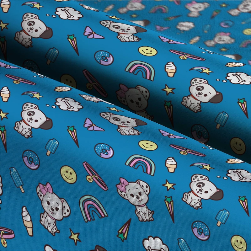 Disney® Dalmatian on Blue Cotton Fabric
