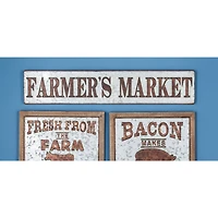 36" Gray Metal Farmhouse Sign Wall Décor