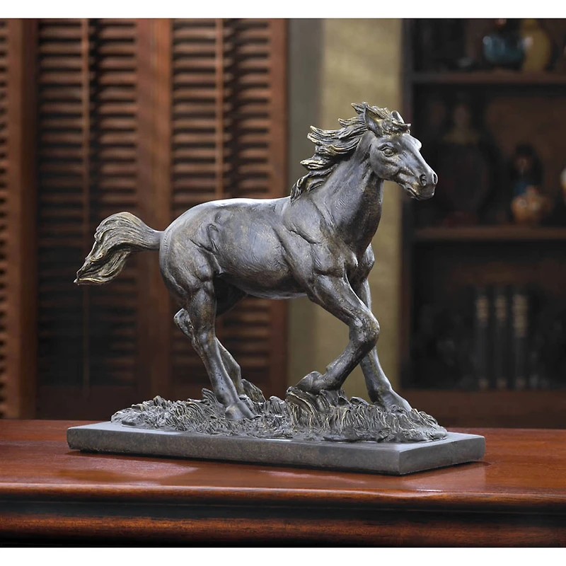 9.5" Wild Stallion Statue