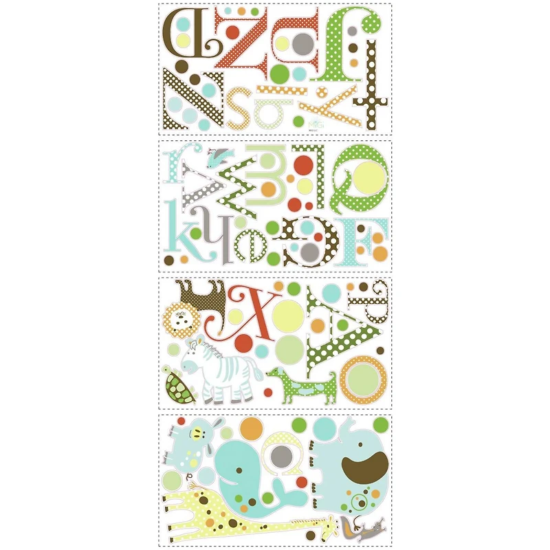 RoomMates Animal Alphabet Peel & Stick Wall Decals