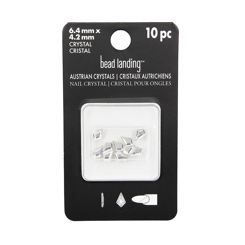 6.4mm Crystal Kite Glue-On Austrian Crystals by Bead Landing™, 10ct.