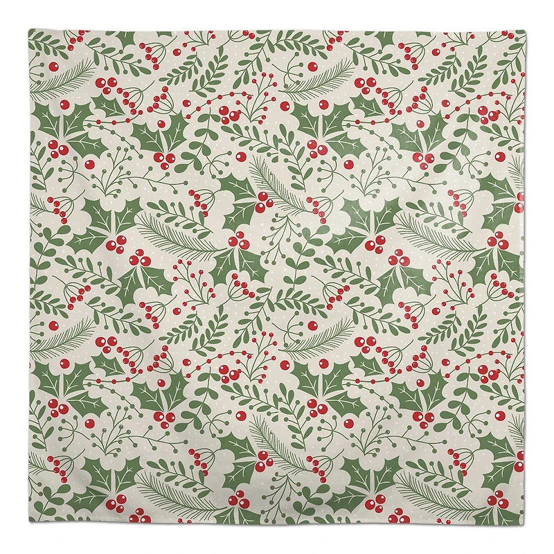 58" Holly Pattern Tablecloth