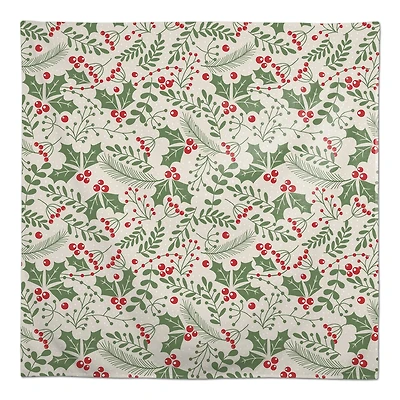 58" Holly Pattern Tablecloth