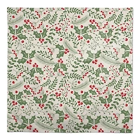 58" Holly Pattern Tablecloth