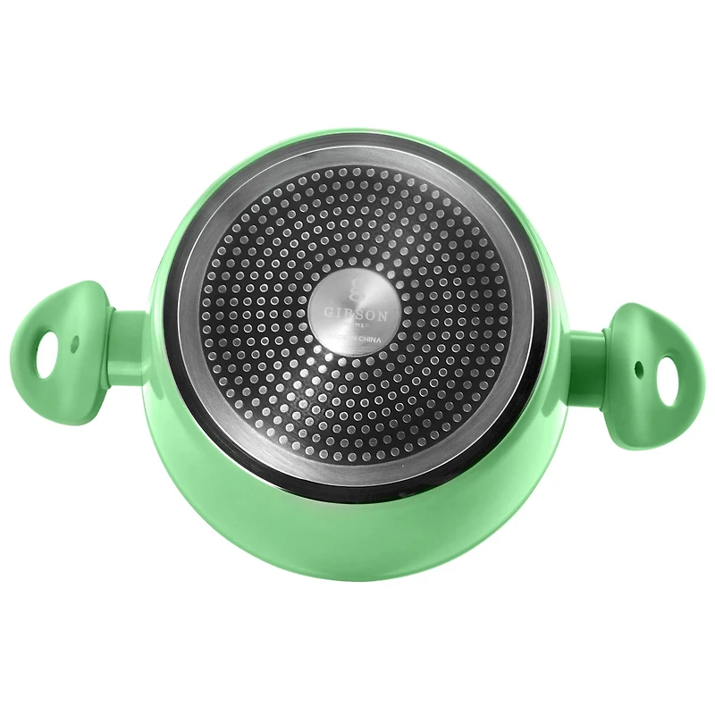 Gibson Home® Plaza Café Mint Aluminum 4.5qt. Dutch Oven with Soft Touch Handles