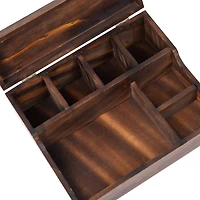 Mind Reader Bali Collection Brown 7-Compartment Valet Tray