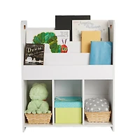 Mind Reader 2-Tier Kid's White Storage Shelf Unit