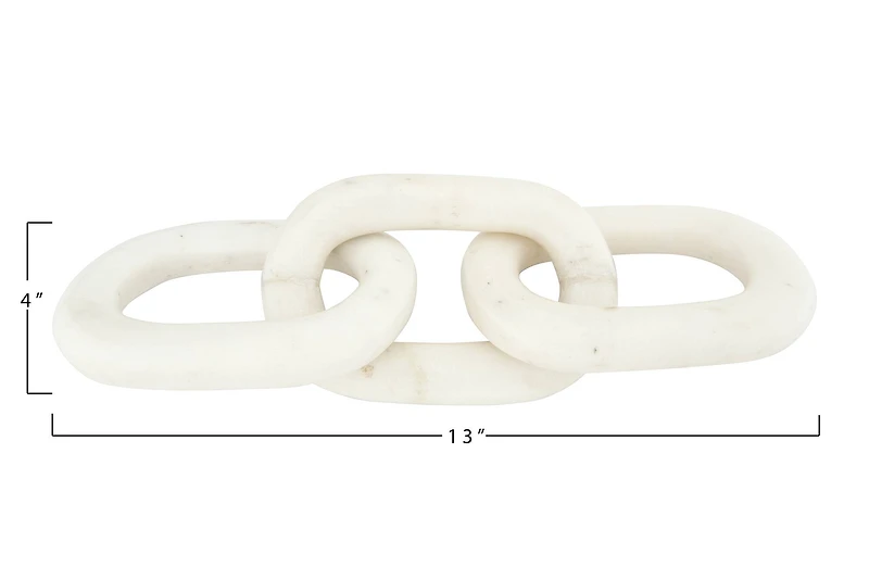 Hello Honey® 13" Decorative Marble Chain Link Figurine