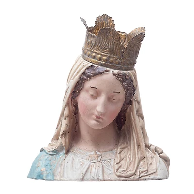 Hello Honey® 8" Magnesia Virgin Mary Bust with Removable Crown