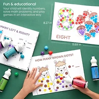 Arteza® Kids Dot Markers 75ml, Activities Dot Marker Book, 7 Pieces