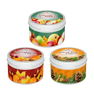 Scentsicles Candles Autumn 'n Apples, Pumpkin 'n Cider, Spiced Pine Cones, 3 pack