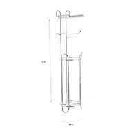 Bath Bliss Royal Toilet Paper Holder and Dispenser in Chrome