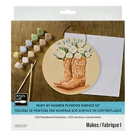 8" Boots Paint-by-Number Plywood Surface Kit by Artist's Loft®