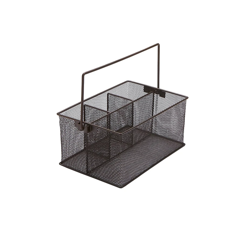 Mind Reader Metal Mesh Storage Basket with Handle