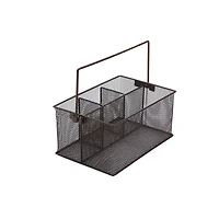Mind Reader Metal Mesh Storage Basket with Handle