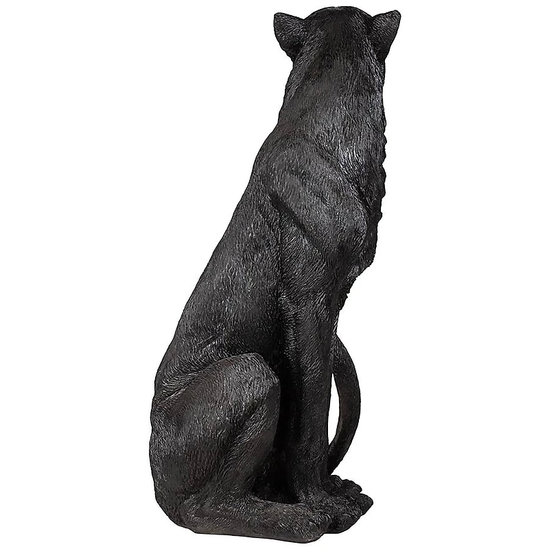 Design Toscano 22.5" Pensive Panther Black Jaguar Statue