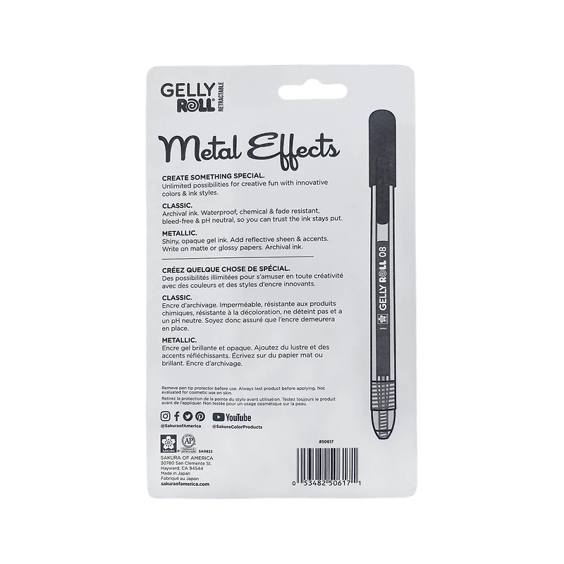 Gelly Roll® Retractable Medium 6 Piece Metal Effects Gel Pen Set