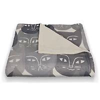 Cat Face Pattern 50" x 60" Coral Fleece Blanket