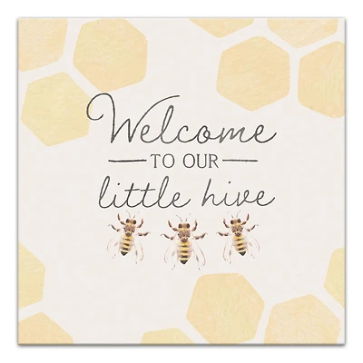 Welcome To Our Hive  Bees 16" x 16" Canvas Wall Art
