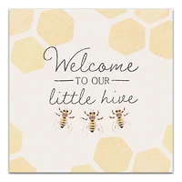 Welcome To Our Hive  Bees 16" x 16" Canvas Wall Art