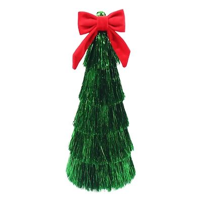 Tinsel Tree with Bow Tabletop Décor by Ashland